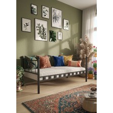 Missidea  Kamelya Sedir Metal Siyah Karyola 100X200 cm