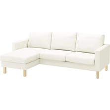 IKEA Beyaz Ferah Kanepe - Uzanma Koltuklu 3'lü Kanepe