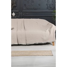 Virdis Home Pamuklu Koltuk Örtüsü 170X210 cm Tekli& Üçlü Koltuk, Çekyat ve Berjer İçin Şık Desenli Yıkanabilir| Bej