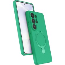 Senka Newface Samsung Galaxy S26 Ultra Regal Magsafe Standlı Kapak - Yeşil