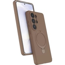 Senka Newface Samsung Galaxy S26 Ultra Regal Magsafe Standlı Kapak - Çöl Titanyum