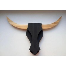 Craftel Ahşap Boğa Kafası (Siyah)