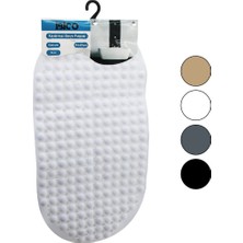 K-yonlineticaret Oval - Plastik Kabartma Top Desenli - Renkli 63PCS Vantuzlu Kaydırmaz Banyo - Küvet Paspası 34X65CM