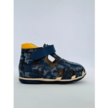 Ortopedia Ortopedik Deri Çocuk Sandalet 630 Lacivert Kamuflaj