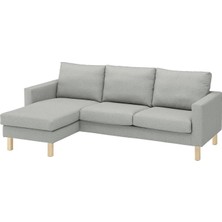 IKEA Gri Rahat Kanepe - Uzanma Koltuklu 3'lü Kanepe