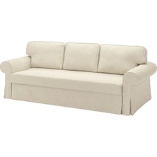 IKEA Bej Lüks Kanepe - 3'lü Yataklı Kanepe