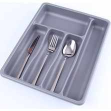 K-yonlineticaret Gri - 5 Bölmeli Çekmece Içi Kaşıklık 36X29X5CM (5501)