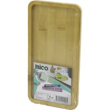 K-yonlineticaret Dikdörtgen Ahşap Bambu Yağdanlık Altlık Mini Tepsi 12 x 23.4 x 0.8cm (5501)