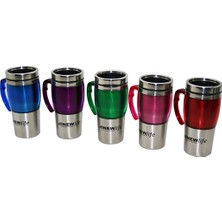 K-yonlineticaret Uzun Krom - Renkli Termos Bardak 450ML. (5501)