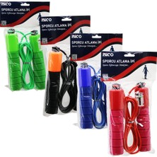 K-yonlineticaret Sayaçlı Renkli Silikon Ip Atlama Ipi Süngerli Renkli Plastik Tutacak (5501)