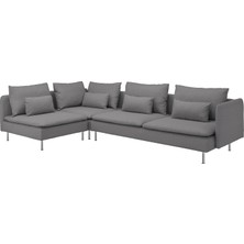 IKEA Gri Modern Kanepe - 4'lü Köşe Kanepe