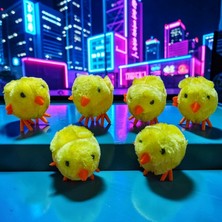 Kuzey Oyuncak Yüksek Kalite 6 Adet Kurmalı Civciv Oyuncak Sarı Civciv Hareketli Civciv Tatil Hediyesi  12X8 cm