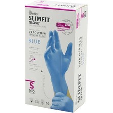 K-yonlineticaret Reflex Slimfit Glove KOD-027 S Mavi Pudrasız Muayene Eldiven 100LÜ (5501)