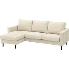 IKEA Bej Modern Kanepe - Uzanma Koltuklu 3'lü Kanepe
