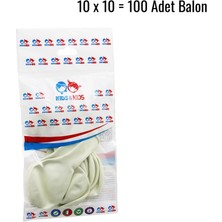 K-yonlineticaret Beyaz 100PCS Balon G-90A (5501)