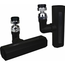 K-yonlineticaret Siyah  Geniş  360 Derece Dönebilenoynar Başlık - 4 Mod  Perlatör Şelale Musluk Ucu KTX-3288 (5501)