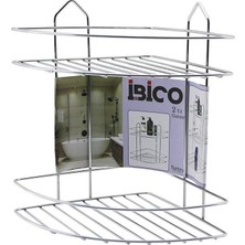 K-yonlineticaret 2 Katlı - Üçgen   Krom   Metal  Banyo Köşelik - Duşkabin Raf (5501)