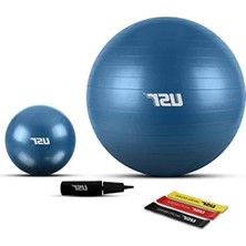 Esranın Dünyası 55 cm Pilates Topu + Pompası ve 3 Farklı Sertlikte Cro Bant Seti