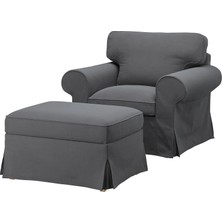 IKEA Gri Rahat Berjer Koltuk - Tekli Koltuk ve Puf