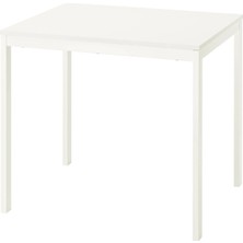 IKEA Beyaz Geniş Yemek Masası - Açılır Mutfak Masası
