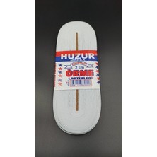 K-yonlineticaret Beyaz - 2cm Paça Lastik Yassı Geniş 10MT (5501)