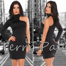 Indispensablely TP101061 Asimetrik Mini Elbise