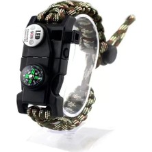 Senka Pusula,fenerli Yüksek Desibel Düdüklü Hayatta Kalma Kamp Bilekliği - Açik Yeşi̇l