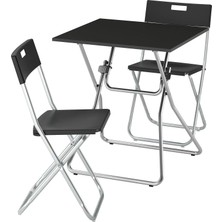 IKEA Siyah Geniş Yemek Masası - Mutfak Masası Takımı