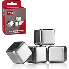 Indispensablely Vacu Vin 18603606 Viski Soğutma Taşları, 4'lü Set