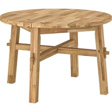 IKEA Beyaz Modern Yemek Masası - Yuvarlak Mutfak Masası