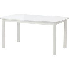 IKEA Beyaz Modern Yemek Masası - Açılır Yemek Masası