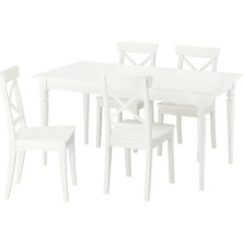 IKEA Beyaz Zarif Yemek Masası - Yemek Masası Takımı