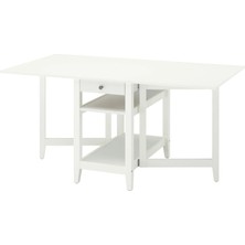 IKEA Beyaz Geniş Yemek Masası - Katlanır Mutfak Masası