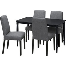 IKEA Siyah Sağlam Yemek Masası - Mutfak Masası Takımı