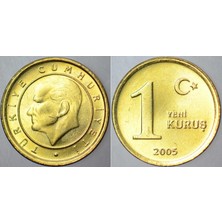 Banknoting Türkiye Cumhuriyeti 1 Yeni Kuruş 2005 Çil.