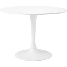 IKEA Beyaz Şık Yemek Masası - Yuvarlak Mutfak Masası