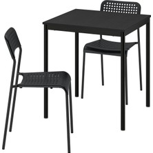 IKEA Siyah Sağlam Yemek Masası - Mutfak Masası Takımı