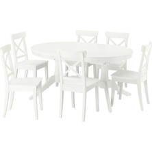 IKEA Beyaz Şık Yemek Masası - Yemek Masası Takımı