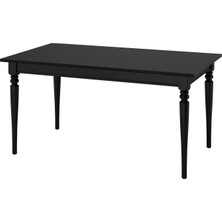 IKEA Siyah Zarif Yemek Masası - Açılır Yemek Masası