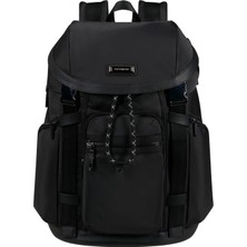 Samsonite %90 Geri Dönüştürülmüş Poliüretan, %10 Poliüretan Siyah Erkek Sırt Çantası Relyon-Backpack M 15.6 Flap