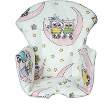 Kids Comfort Kidscomfort Baykuşgiller Mama Sandalyesi Minderi Yıkanabilir %100 Pamuk Renkli Çocuklar İçin