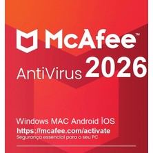 Mcafee Antivrus 2026 (Windows) - 1 Pc 1 Yıl Abonelik Kodu (Mail Adresinize Tanımlanır)