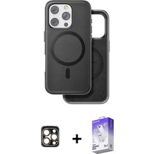 BUTİMAR'S iPhone 16 Pro Max Pusula Işık Koleksiyonu - Siyah Bilvis 5in1 3D Magic Cam Ekran Koruyucu + Gold Pvd Metal Kamera Lens