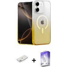 BUTİMAR'S iPhone 12 Eksen Minimal Özel Seri - Siyah Bilvis 5in1 3D Magic Cam Ekran Koruyucu + Pembe Renkli Kamera Lens Koruma Cam