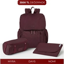 Lucina Days Bebek Bakım Seti: Days Anne Bebek Termal Bakım Çantası & Myra Organizer & Nomi Alt Açma Pedi