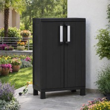 Evinizin Atölyesi Kısa Dolap Bahçe Dolabı, Balkon Dolabı, Banyo Dolabı 65X37X93