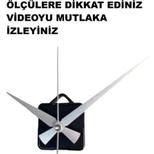 Cnr Shop Saat Mekanizması 14 mm Şaft Boyu Akar Sessiz 3D Saatlerle Uyumlu Akrep, Yelkovan, Saniye (ASKILI)