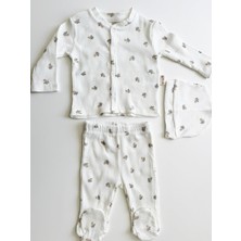 Gorushbaby Gorush 5138  3lü  Bebe Takım Penye Çiçekdesenli  Patikli