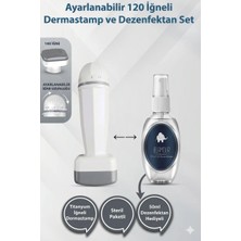 Elamour - Dezenfektan Hediyeli - 120 Titanyum Iğneli Ayarlanabilir Iğne Ölçülü(0.25-2.0mm) - Dermastamp