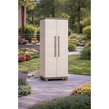 Evinizin Atölyesi 4 Raflı Plastik Dolap Bej